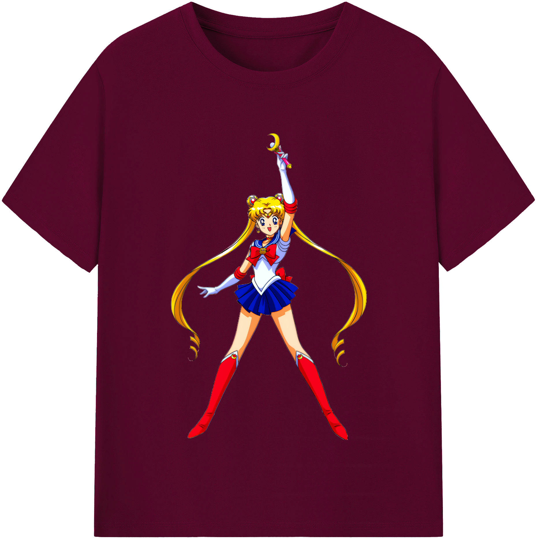 （画像用） 美少女戦士セーラームーン 月野 うさぎ つきの うさぎ Sailor Moon Tsukino Usagi レディースカジュアルプリントTシャツ（綿100％）
